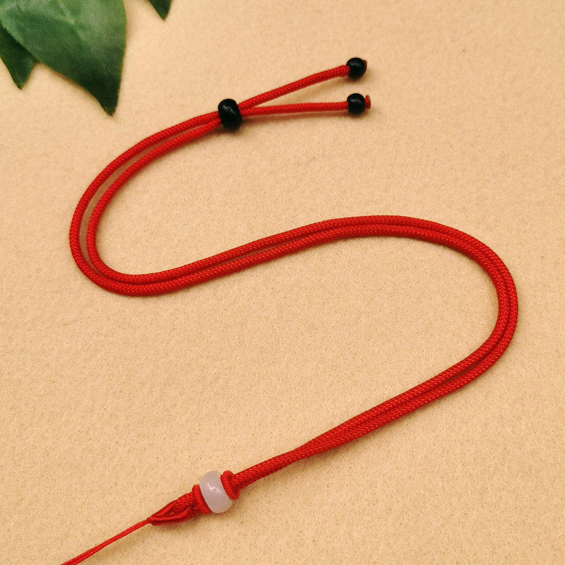 新款可调节手工编织绳平安扣玉环挂绳和田玉翡翠玉佩挂坠绳项链绳