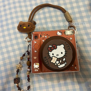 拍立得SQ1透明壳SQ40卡通kitty手链背带绳镜头盖保护套防摔sq1