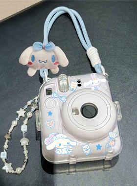 拍立得mini12/11/7+保护套相片袋防摔7C透明90水晶壳保护壳配件40