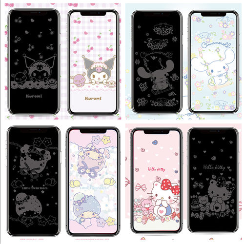 苹果14pro钢化膜息影膜卡通顺滑