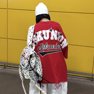 夏 街舞嘻哈潮美式 ANDLIFE品牌ASK联名大logo300g重磅男女同款 短袖