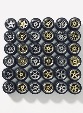 （10 mm)1/64改装合金轮毂适配风火轮多美卡京商等64比例车型