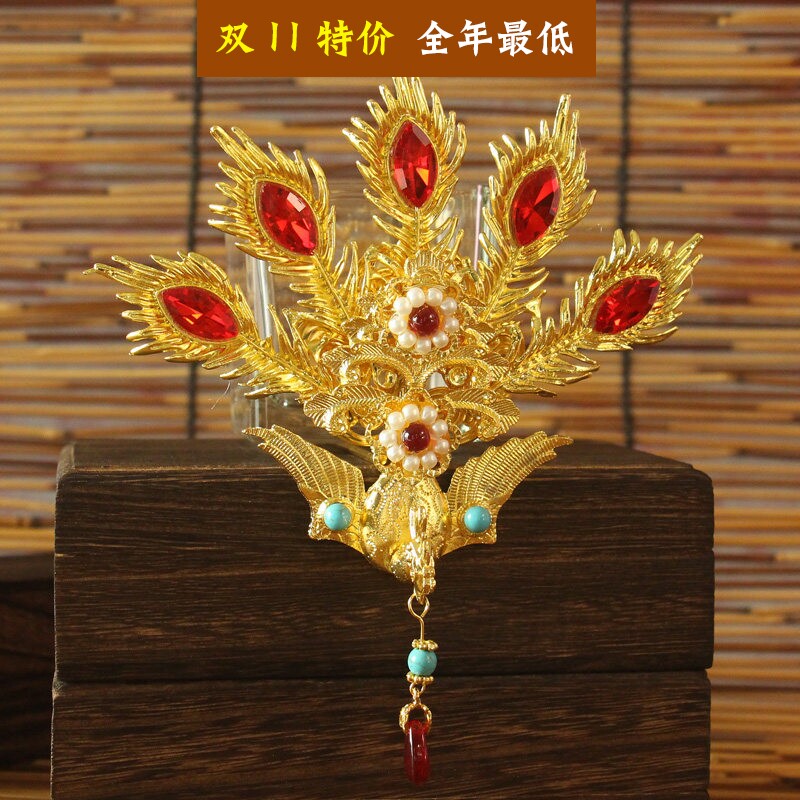 古风婚礼经典火羽凤凰头冠凤冠