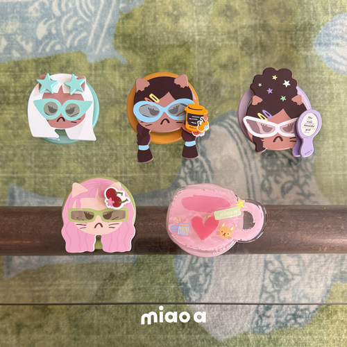 miao a·原创可爱有趣 设计感 插画磁吸支架