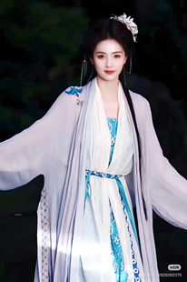 白鹿临江仙花如月同款 紫色汉服