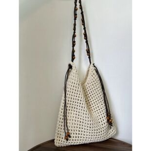 夏季 海边度假沙滩草编包大容量单肩斜挎包 镂空编织包包女2026新款