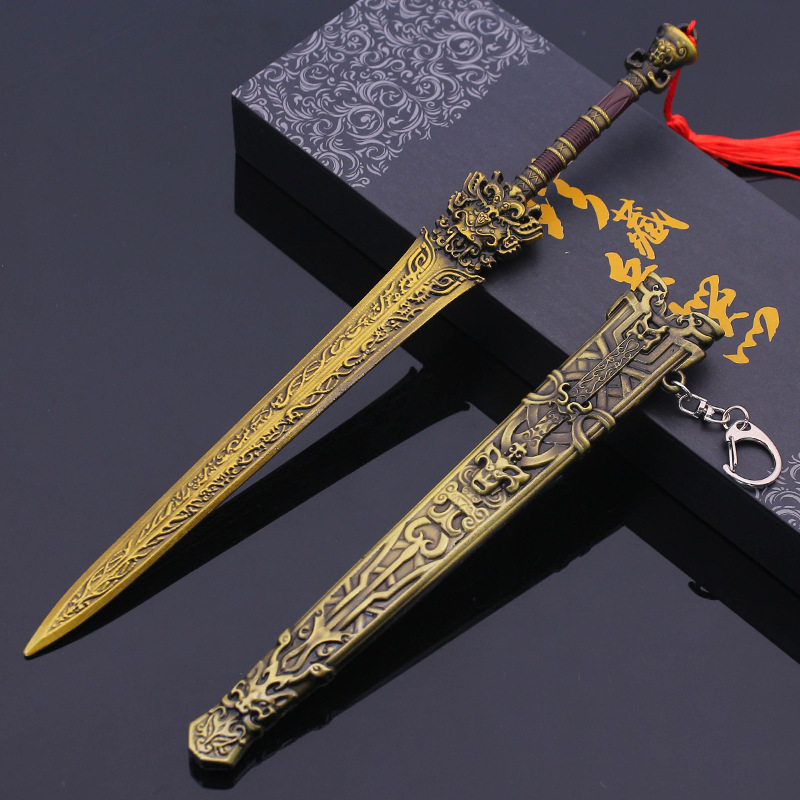 封神演义影视周边封神榜商王剑带鞘金属兵器玩具合金模型摆件30cm