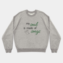 BreatheRelax呼吸放松 秋冬舒适磨毛毛圈圆领卫衣 音乐标语图案