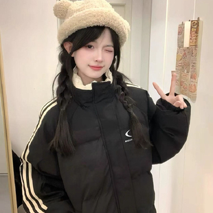 初中生高中生韩系超好看羽绒棉服女2025新款冬季独特别致棉袄外套