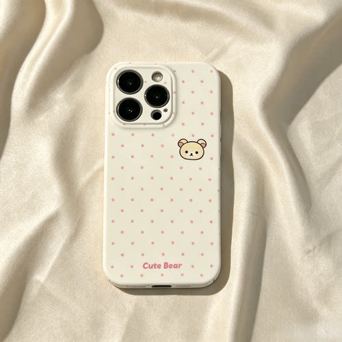 波点小熊菲林手机壳适用苹果17Air16promax小米15情侣iphone14华为mate80pura90荣耀vivo红米k90oppo一加iQ