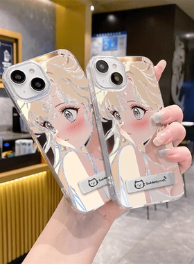 金发美少女适用苹果15promax手机壳iphone14plus13一加112小米14荣耀8090保护套P50华为pura70红米mate604030