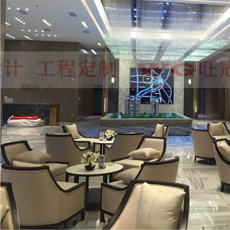 需定制现代新中式售楼处洽谈桌椅影楼会所酒店禅意家具接待一桌四