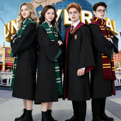 哈利波特学院长袍霍格沃茨环球魔法袍巫师袍万圣节衣服装斗篷儿童