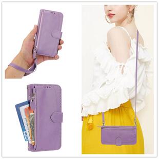 适用于三星S21+手机壳S24ultra翻盖式S22斜挎可背A53插卡皮套S21FE超薄A35多功能A55收纳卡包A25 A15 A05挂绳