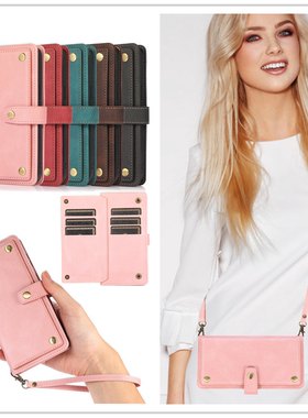 适用于三星A31防摔手机壳A10零钱卡包A21S翻盖式A51挂绳A12全包边 A13 复古A41斜挎背包式