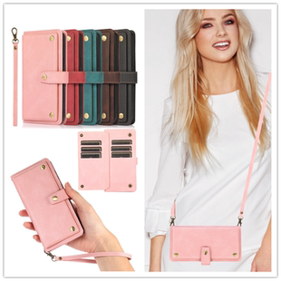 适用于三星A31防摔手机壳A10零钱卡包A21S翻盖式A51挂绳A12全包边 A13 复古A41斜挎背包式