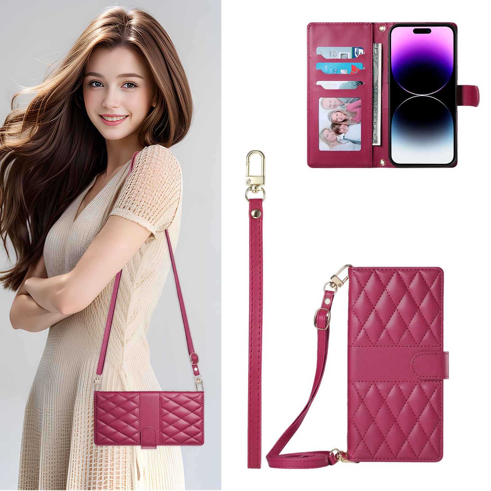 适用谷歌pixel7A手机壳pixe9Pro新款googlepixel8a保护套pixe8菱格皮套piexl全包防摔10por外壳Google斜挎绳