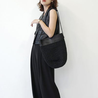 BOUNDED有界手工编织牛皮托特包