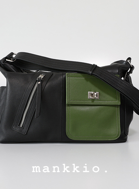 bounded有界小众设计大容量无性别男女通用情侣款潮人机车饺子包