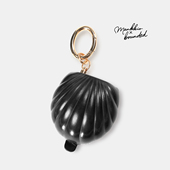 mankkio满朵间设计师款 意大利一体成型手工贝壳真皮小废包包挂件