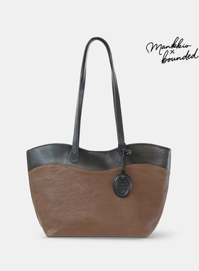 bounded有界意大利加厚vta单肩真皮拖特包菜篮子通勤大容量