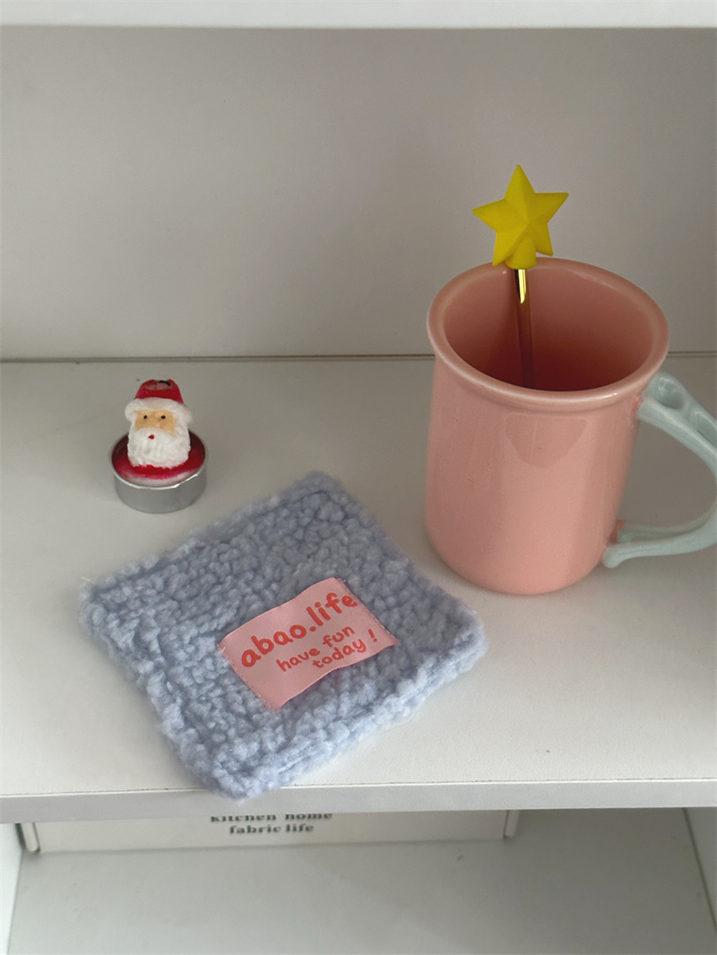 abao.life奶蓝毛绒杯垫