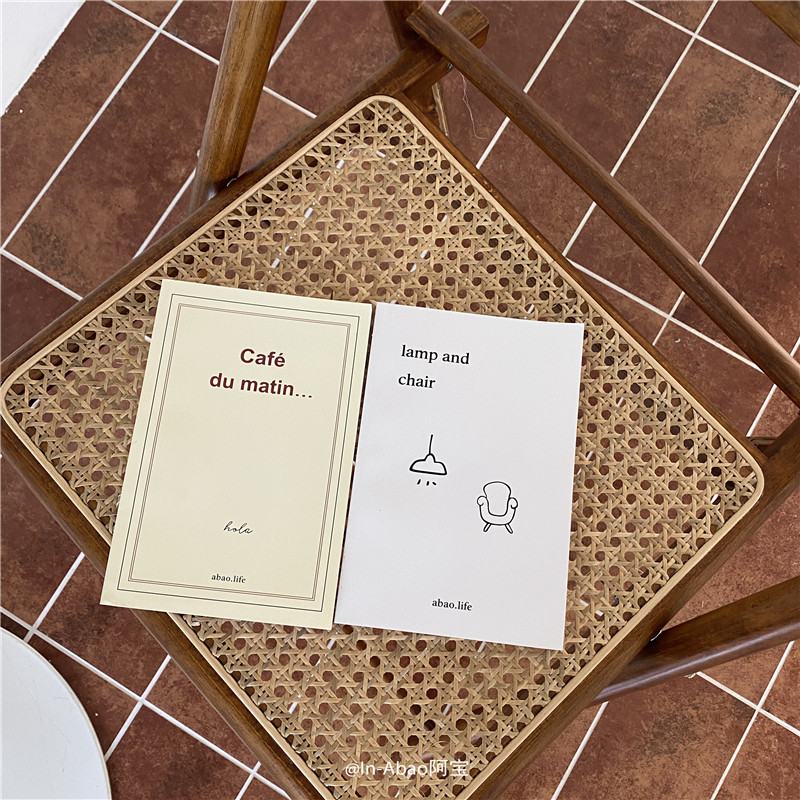 阿宝-自制法式复古ins英文笔记本a5尺寸学生记事本摆拍日记本