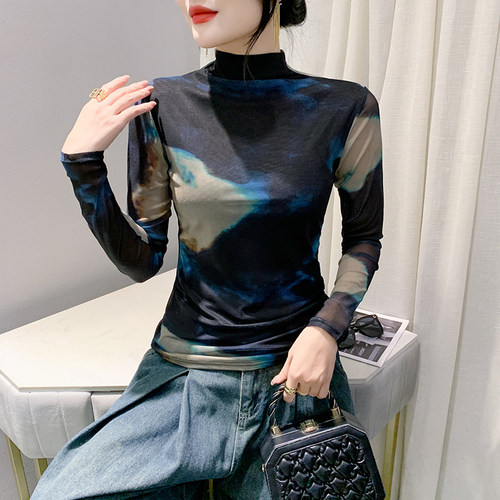 长袖通勤常规高领打底衫女秋冬时