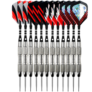 20G针式飞镖 专业比赛麻靶用飞镖 仿钨钢硬式飞镖12支套装