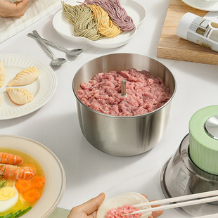 康巴赫多功能不锈钢家用绞肉机双刀料理机电动碎菜绞馅碎肉搅拌