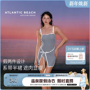 海边度假泳装 atlanticbeach2025新款 连体泳衣女高级感假两件裙式