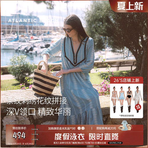 atlanticbeach度假连衣裙裹裙