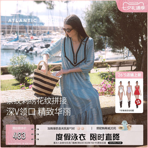 atlanticbeach度假连衣裙裹裙