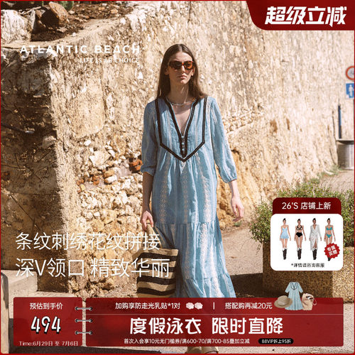 atlanticbeach海边度假连衣长裙