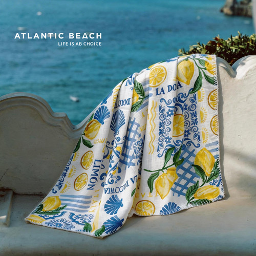 atlanticbeach透气亚麻沙滩方巾