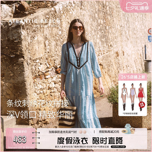 atlanticbeach海边度假连衣长裙