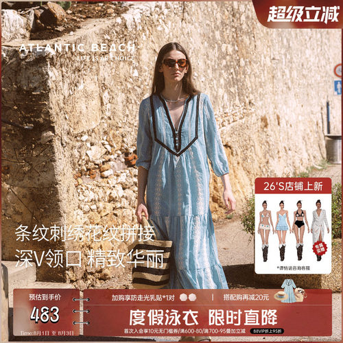 atlanticbeach海边度假连衣长裙