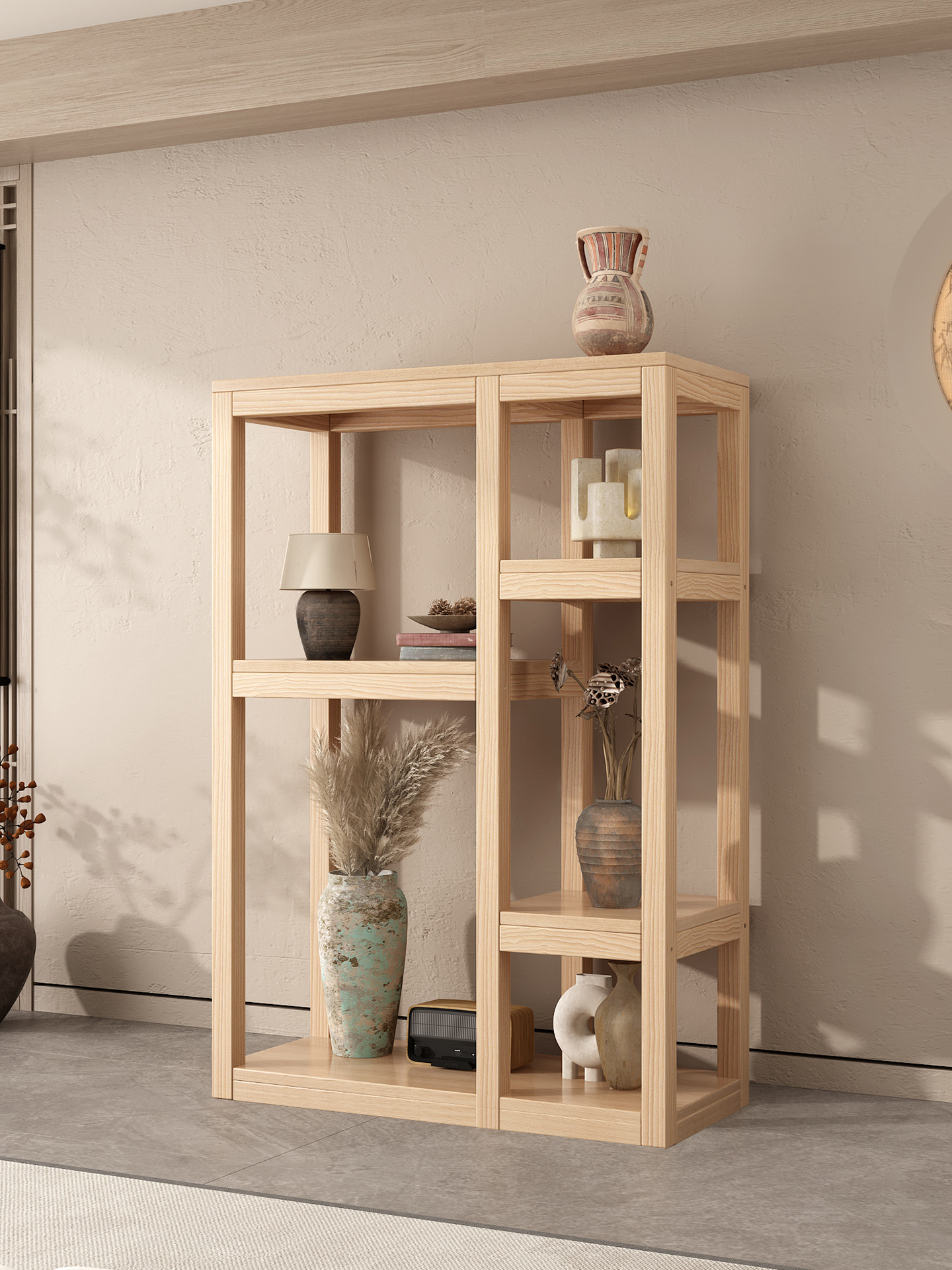 置物架花架鱼缸用架子阳台三层超强承重客厅木架子定制摆件搁板架