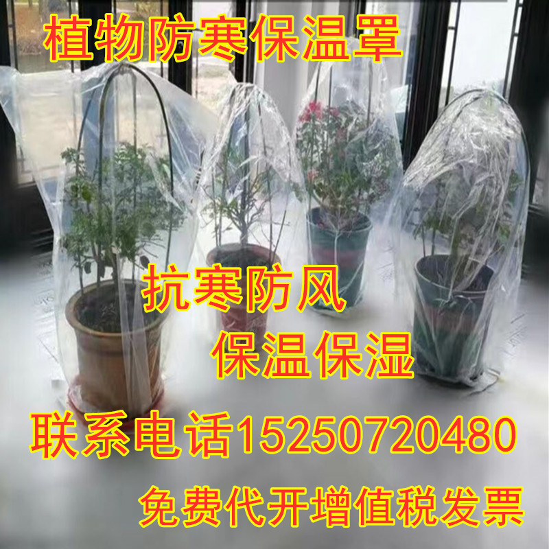 果树防冻布植物防寒罩保温袋花卉绿植盆栽过冬塑料膜透明户外套