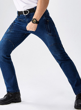 VIPERADE蝰蛇熔岩战术牛仔裤春秋户外男直筒弹力修身战术裤