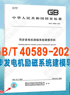 GB/T 40589-2021同步发电机励磁系统建模导则