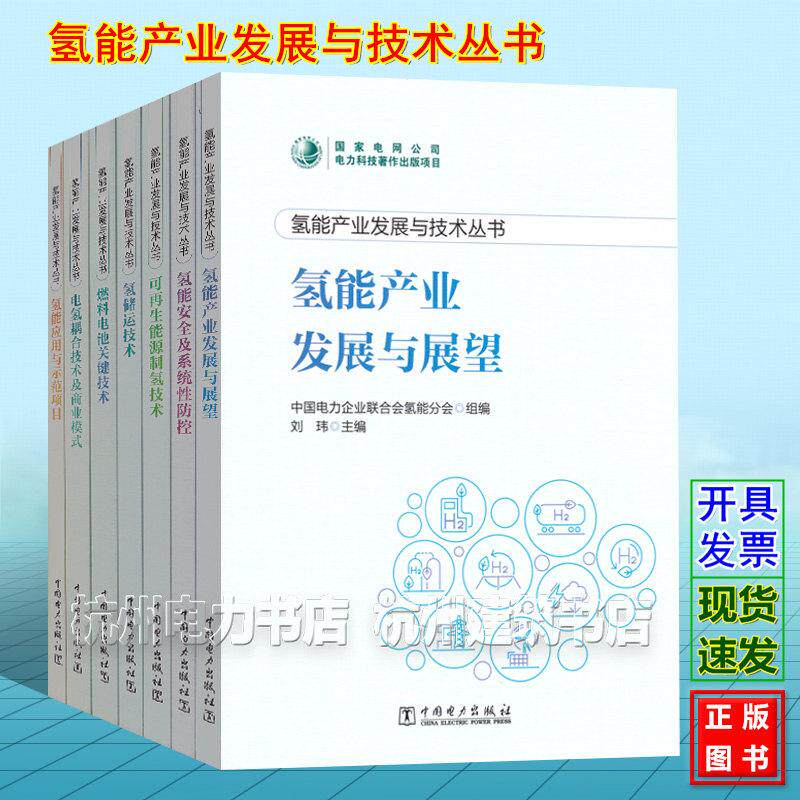 全7册 氢能产业发展与技术丛书 氢能产业发展与展望 燃料电池关键技术氢储运技术氢能应用与示范项目电氢耦合技术及商业模式可再生