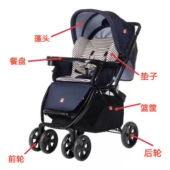 好孩子婴儿车配件A513轮子布套A516凉席蚊帐C400餐盘扶手坐垫垫子