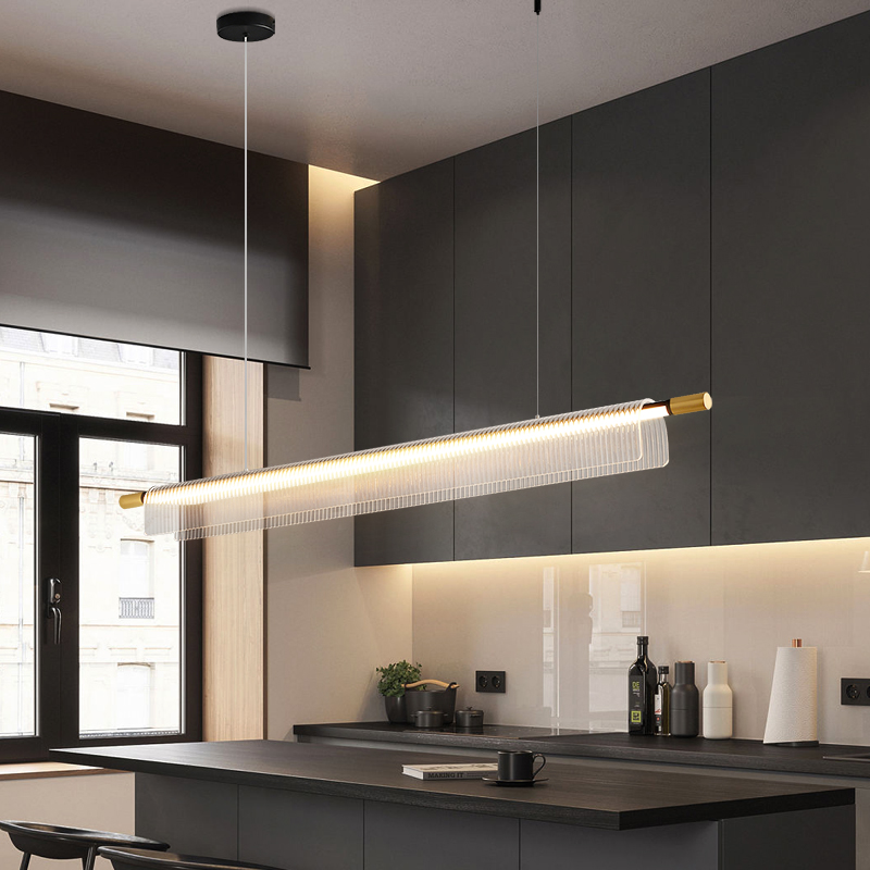 北欧简约长条餐厅吧台吊灯