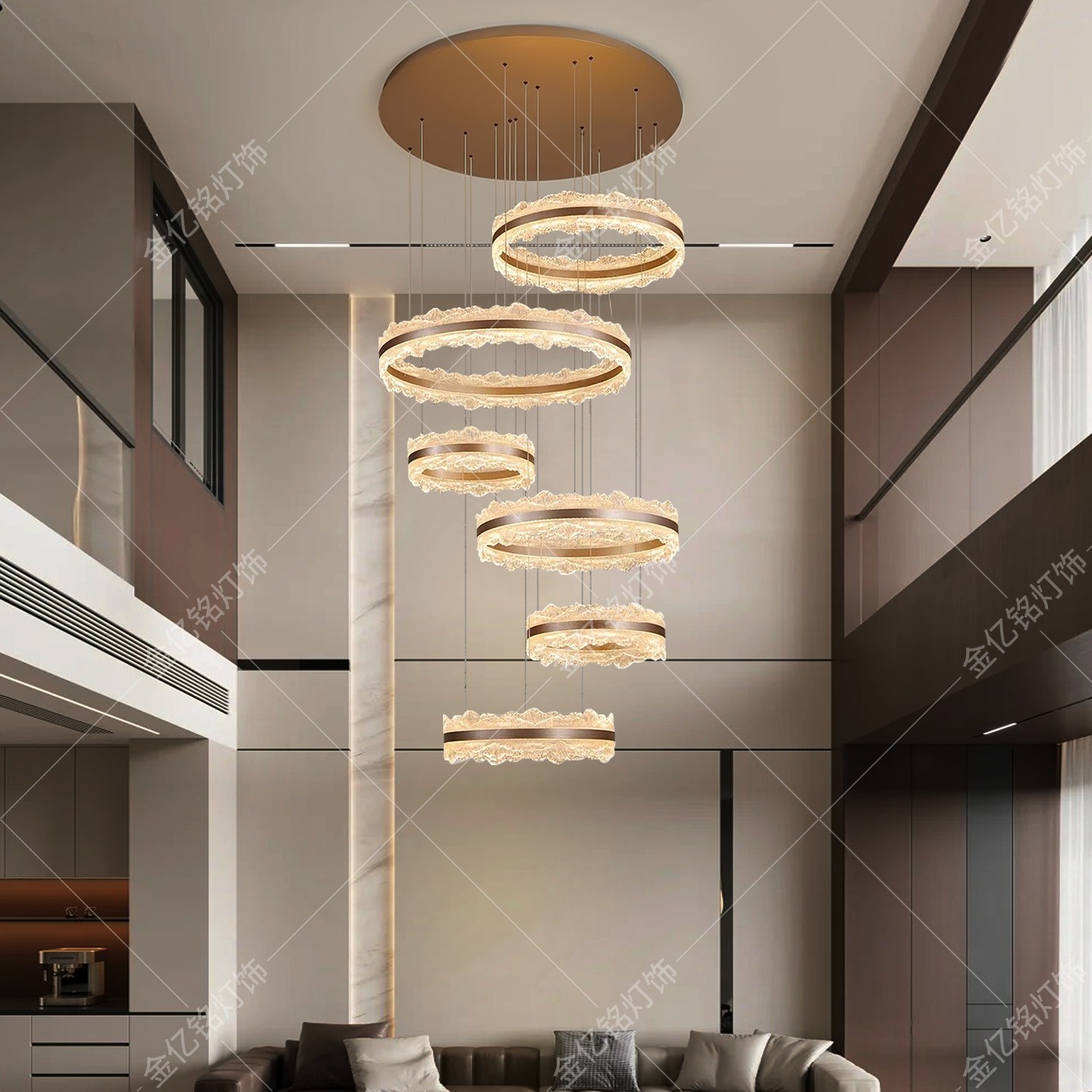 复式楼吊灯挑空客厅灯-天猫智控