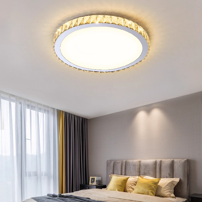 卧室吸顶灯超薄轻奢水晶灯