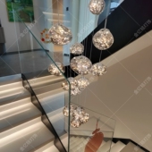 2026年新款 楼梯上方吊灯吊顶挑空别墅专用复式 楼小loft公寓客厅灯