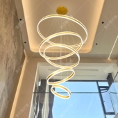 别墅复式 楼大吊灯挑高客厅灯挑空loft公寓楼中楼中空主灯现代简约