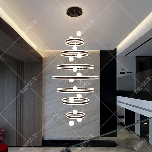 复式楼客厅大吊灯2025新款现代风