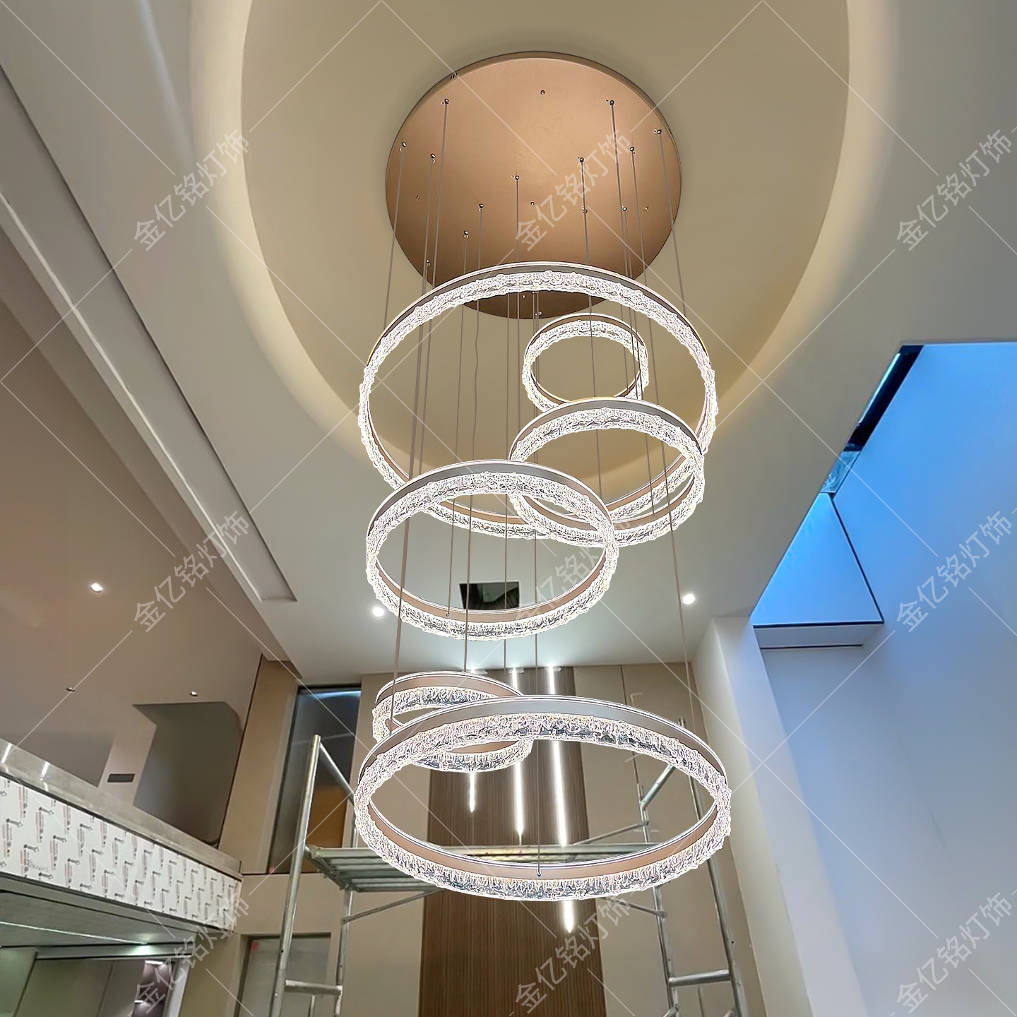 复式楼大吊灯轻奢别墅挑空客厅灯